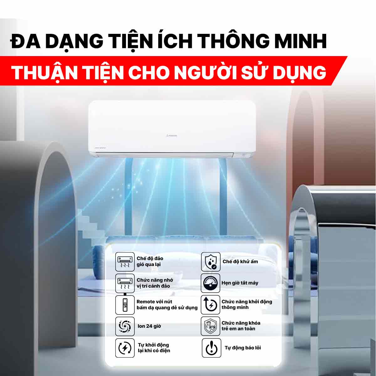 Điều hòa Mitsubishi Heavy 12000BTU SRK/SRC13YXS-W5