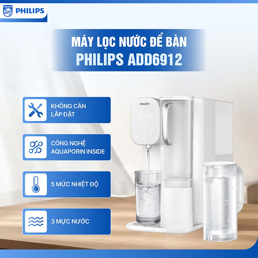 Máy lọc nước để bàn Philips ADD6912